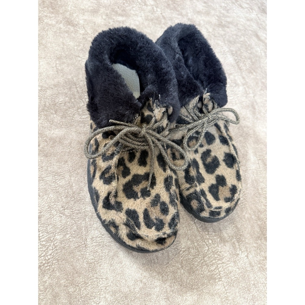 Hey Dude Britt Leopard Print Faux Fur Lined Winter Boots Women's Size 9 - Picture 8 of 12